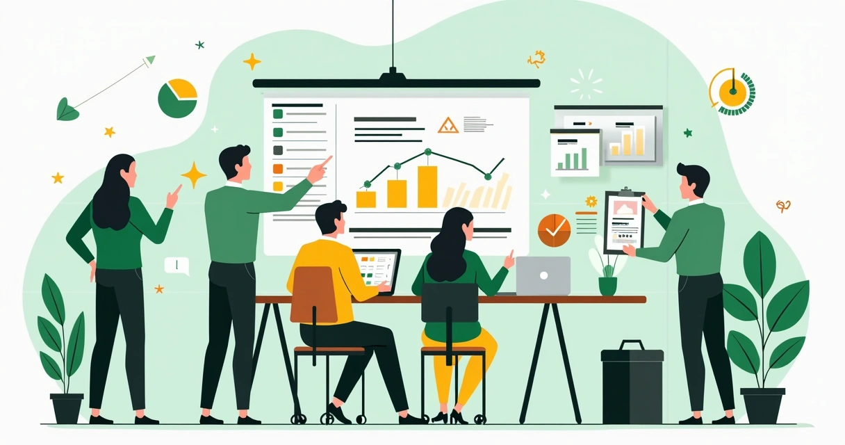 Equipe ajustando processos para aprovação ágil de vendas 