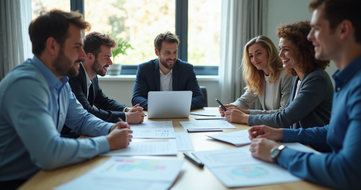 Equipe revisando conteúdo para respostas de IA