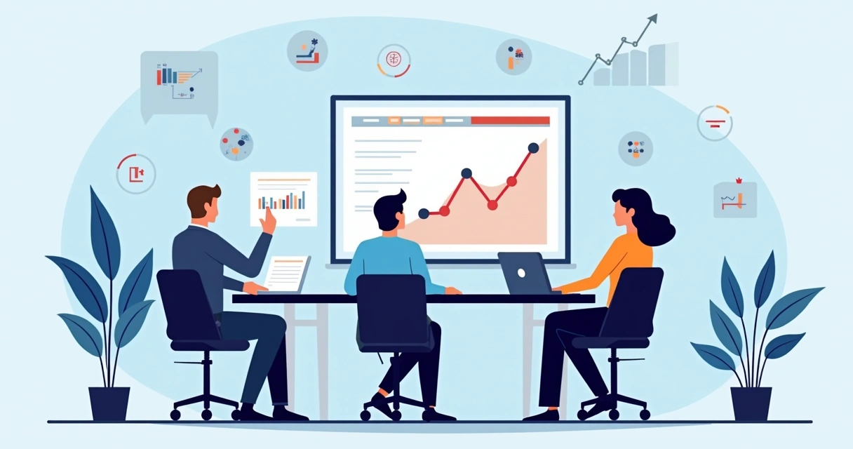 Equipe de pós-venda debatendo sobre atendimento em assistência técnica