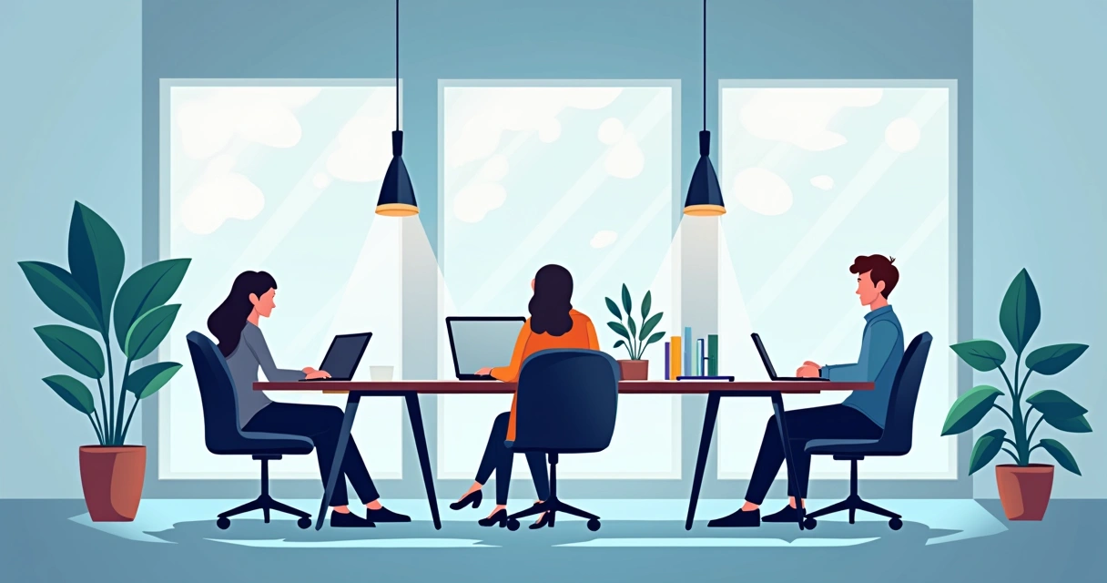 Equipe criando conteúdo digital para diferentes fases do funil de vendas 