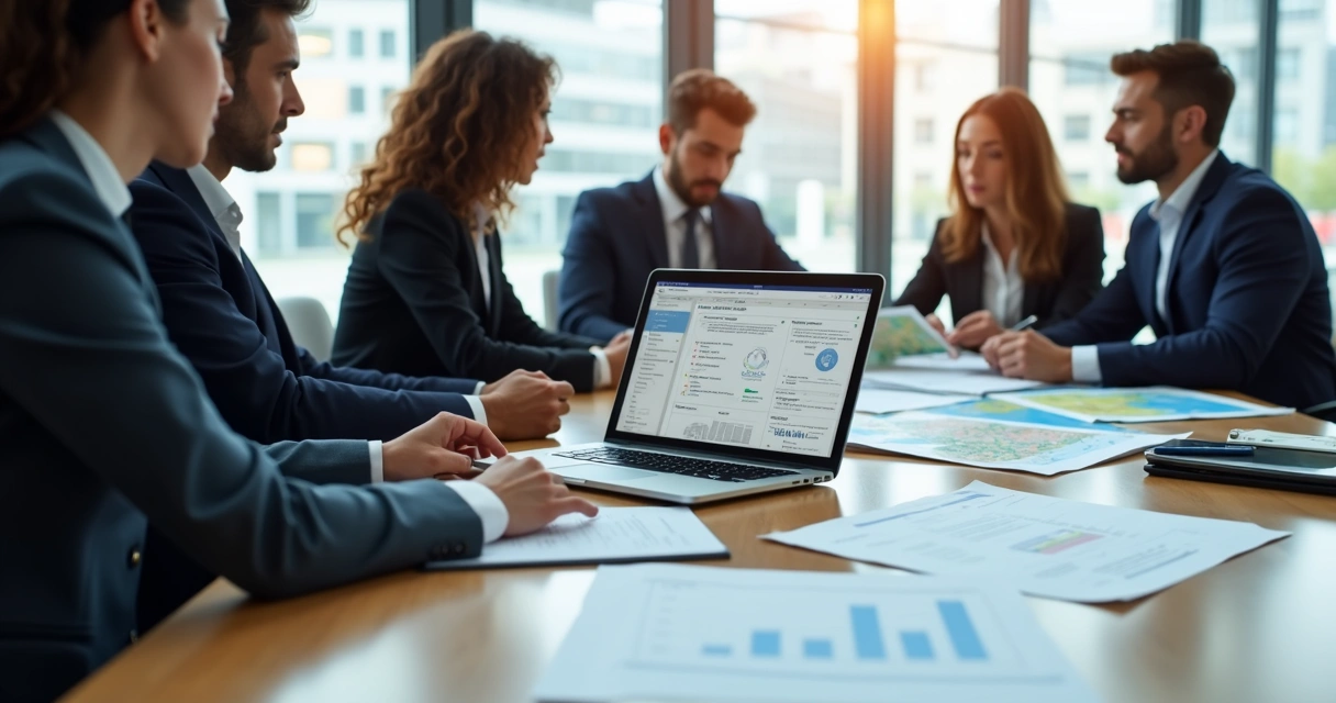 Equipe reunida planejando a regularização empresarial 