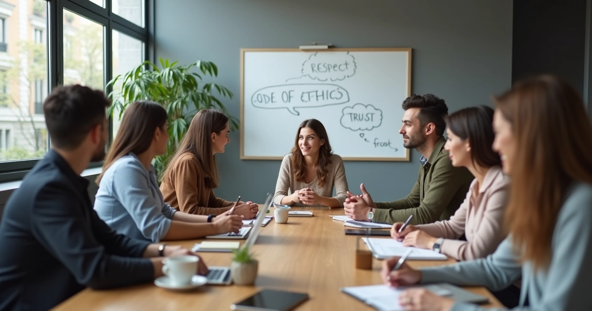 Equipe diversa em reunião colaborativa em escritório moderno 