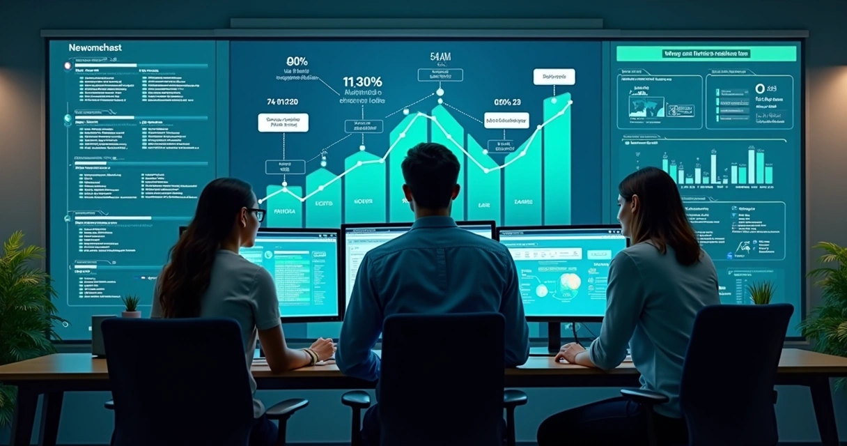 Equipe conferindo automações de enriquecimento de dados no CRM 