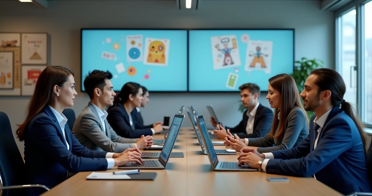 Equipe administrativa automatizando tarefas sem suporte T.I. 