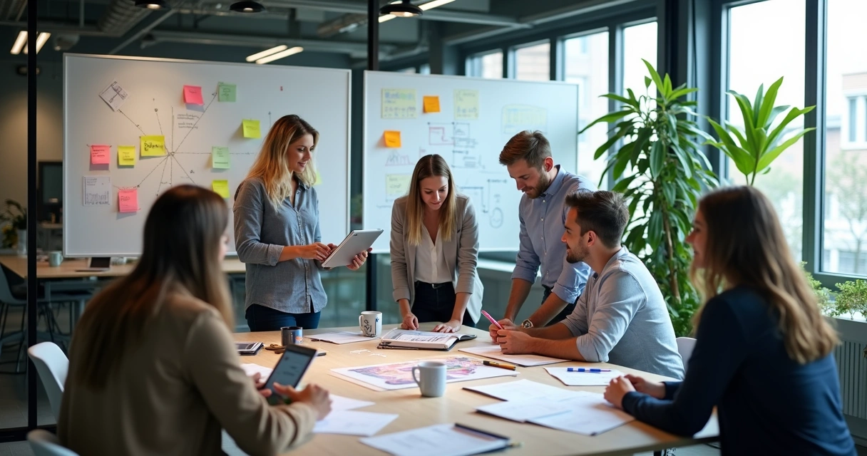 Equipe de tecnologia se adaptando a mudanças de projeto 