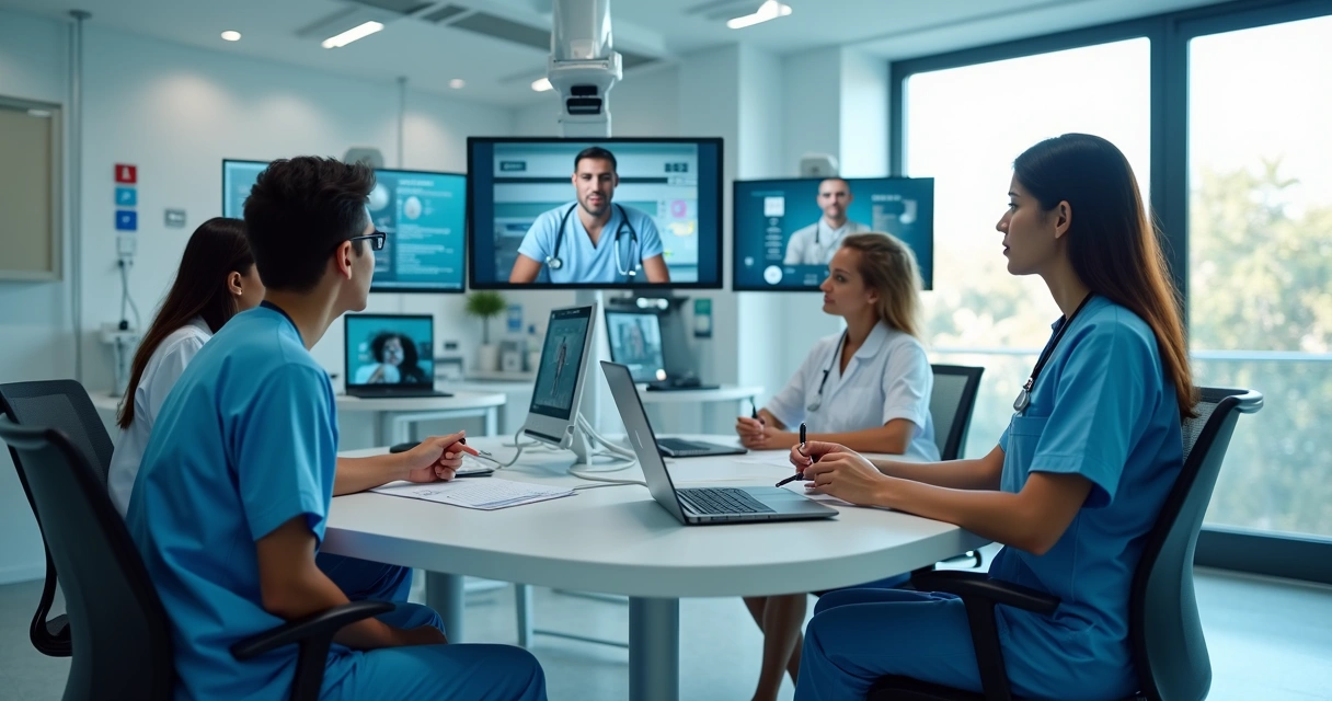 Equipe médica faz atendimento remoto em hospital digital 