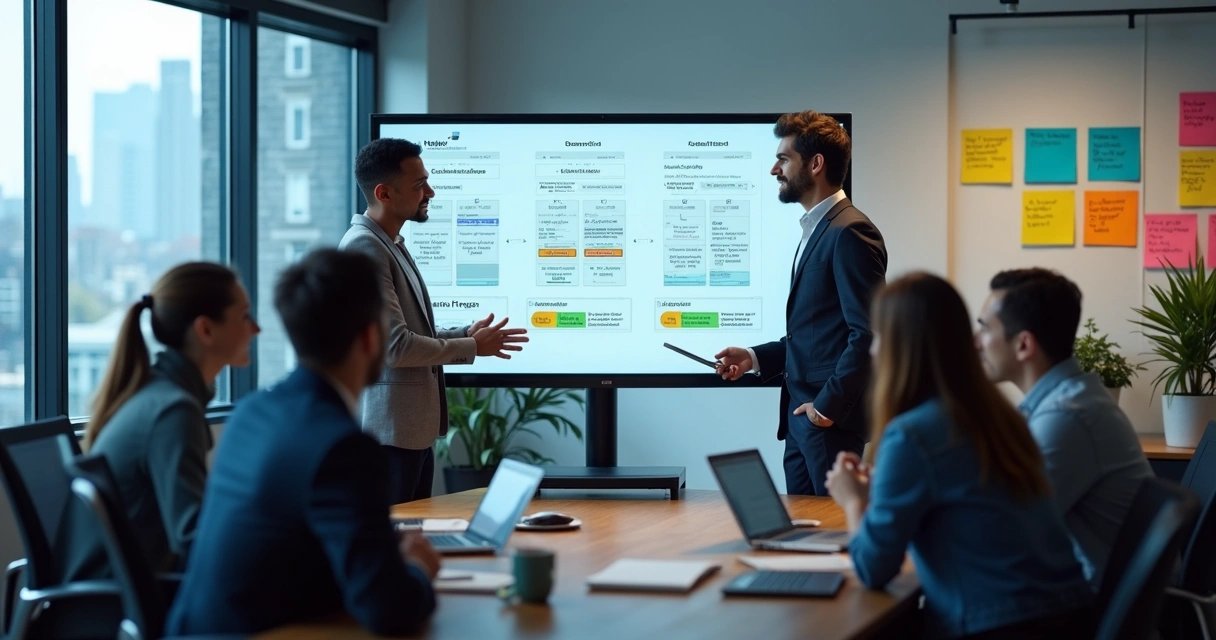 Equipe de TI em treinamento sobre segurança e boas práticas. 