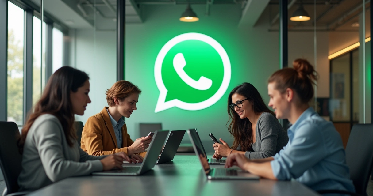 Equipe usando WhatsApp para comunicação interna