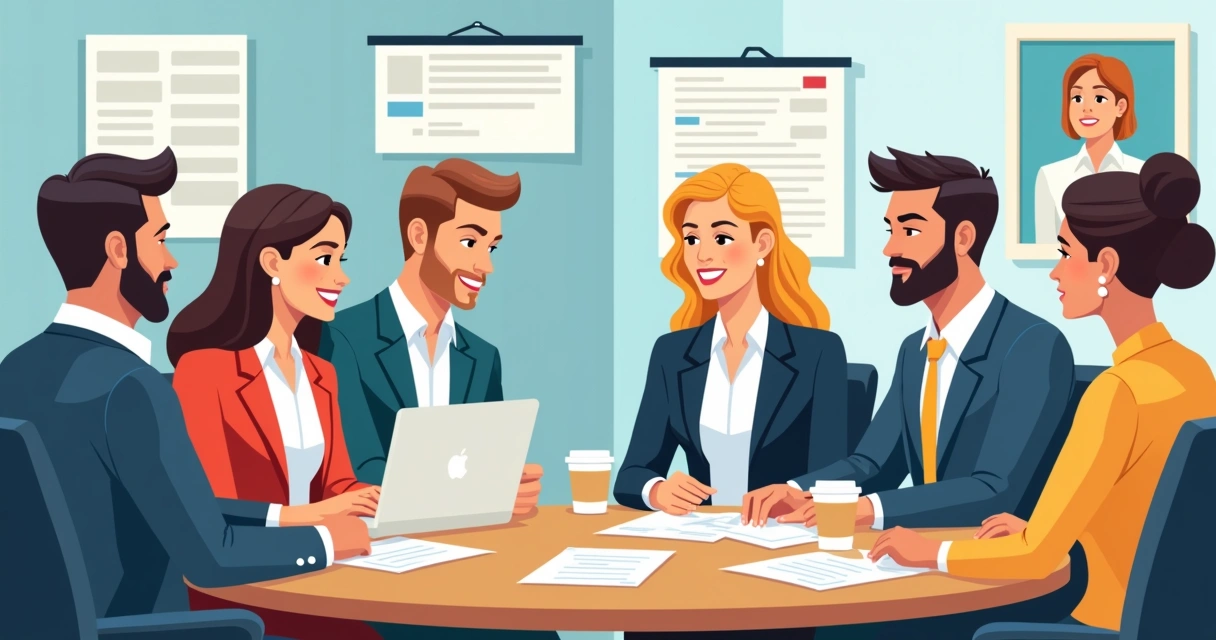 Equipe de trabalho de campanha eleitoral em reunião 