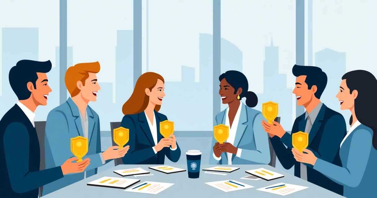 Equipe de trabalho reunida sendo homenageada com placas 