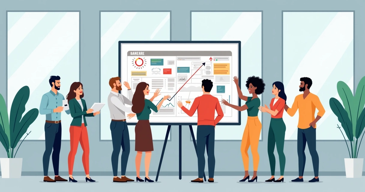 Equipe treinando resposta a crise com quadro estratégico planejando ações 