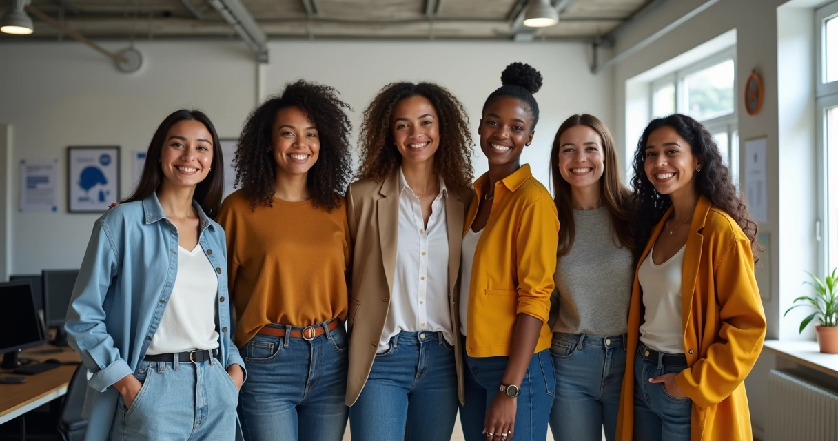 Equipe de trabalho unida focada em saúde mental
