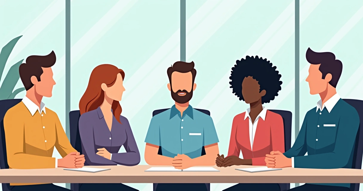 Equipe empresarial usando uniformes personalizados profissionais 