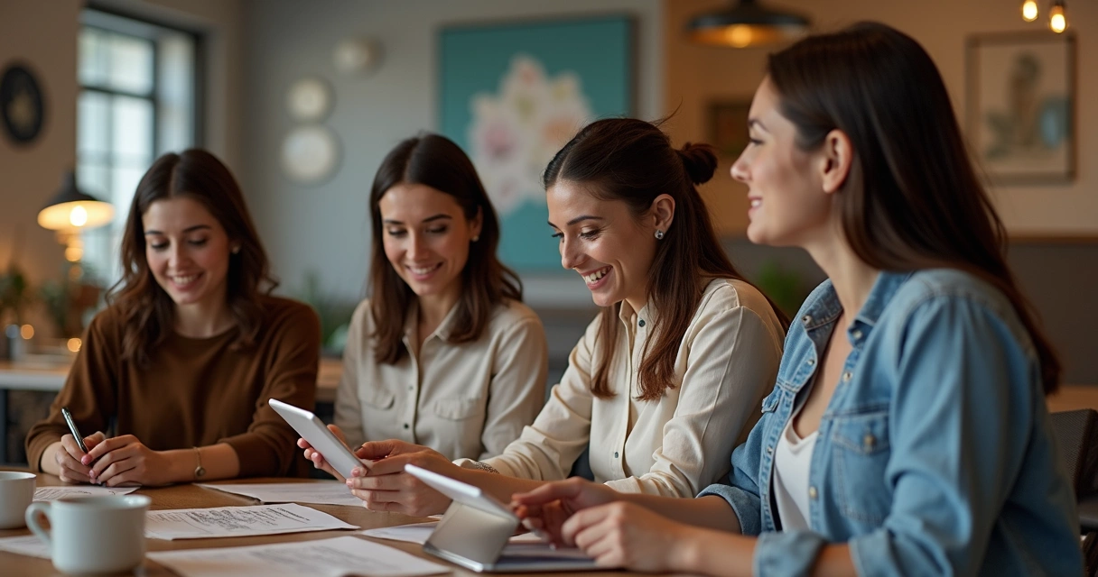 Equipe de diferentes negócios usando plataforma PontzApp