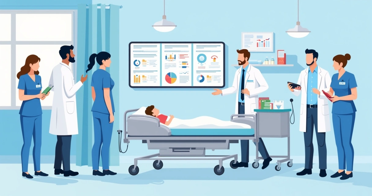 Monitoramento de infecções em UTIs: dados e metas para 2030 2 Equipe multiprofissional monitora infecções em UTI pediátrica ao lado de leito com criança