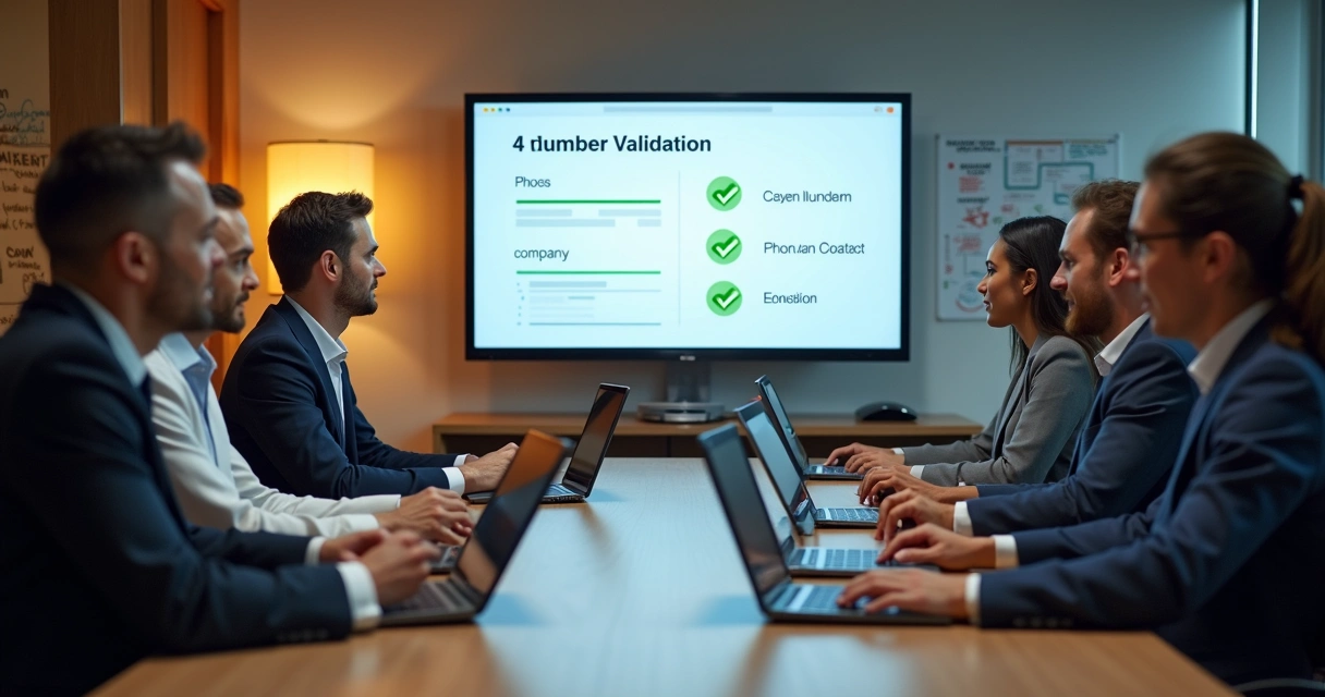 Como Funciona a Busca por Telefone em Dados Empresariais 3 Equipe de vendas validando leads com consulta telefônica
