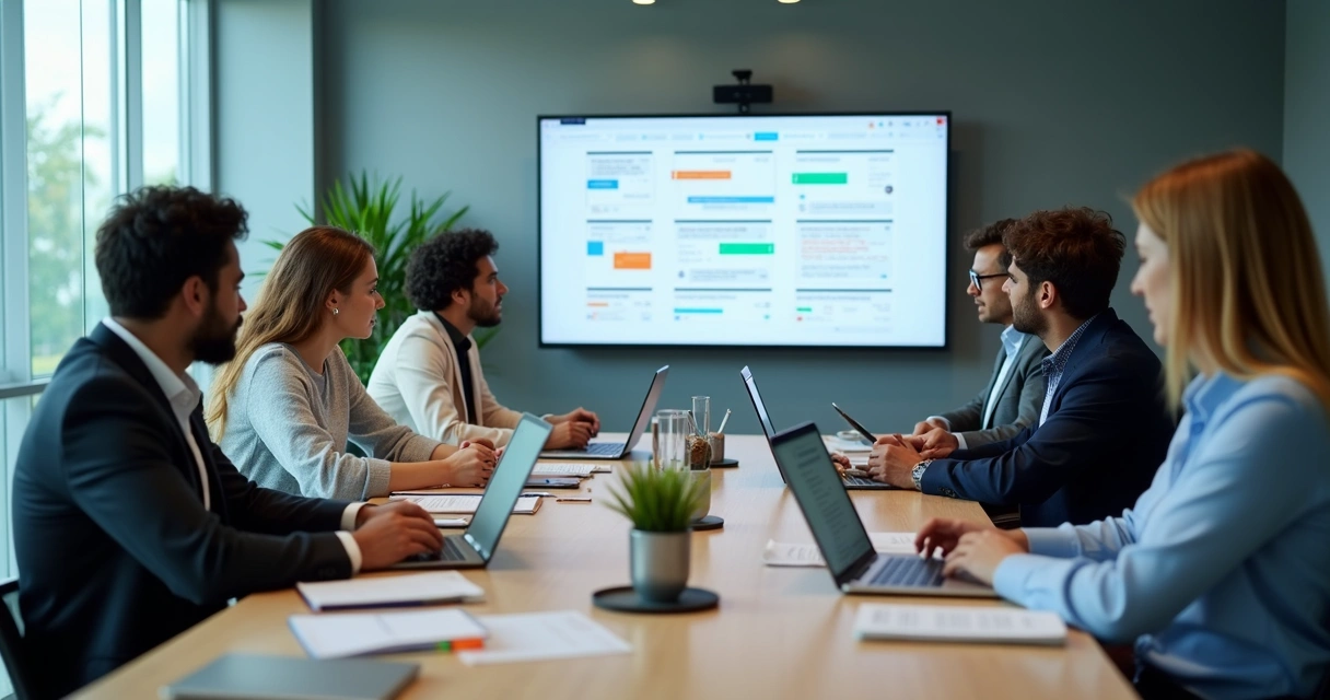 Sales team analyzing funnel and customer messages