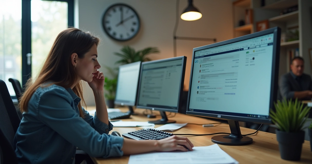 Equipe de vendas tentando ligar para contatos desatualizados 