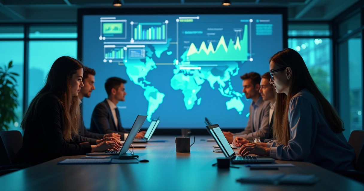 Equipe de vendas analisa dados de propostas automatizadas 