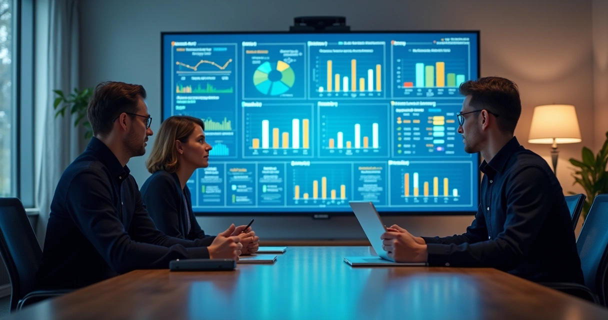 Equipe comercial acompanhando proposta automatizada