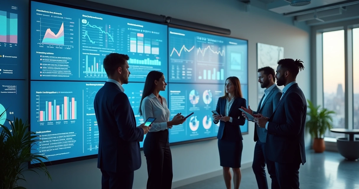 Equipe de vendas imobiliária com tecnologia de inteligência artificial 