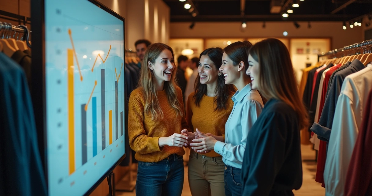 Equipe de vendedores analisando metas 