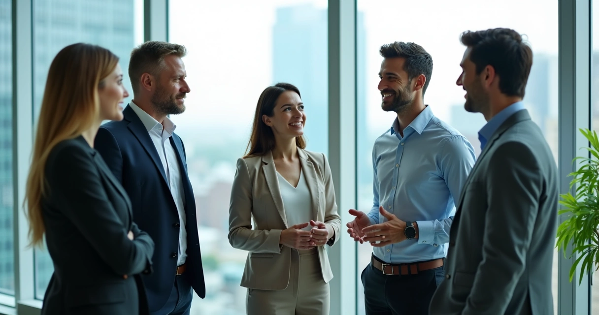 Compañeros de equipo hablando de manera honesta en un lugar de trabajo moderno 