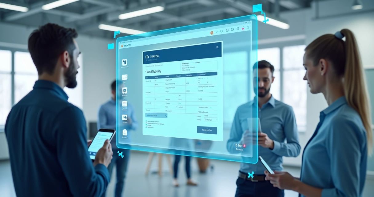 Tela digital de sistema ERP emitindo uma nota fiscal eletrônica