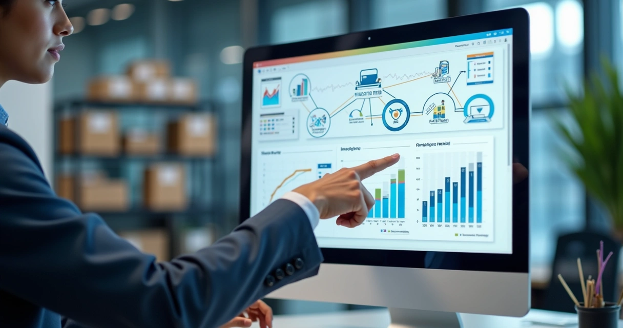 Tela de ERP organizando lançamentos financeiros na empresa 