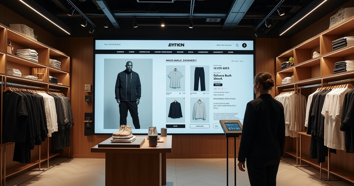 Integração entre loja física e e-commerce de roupas. 