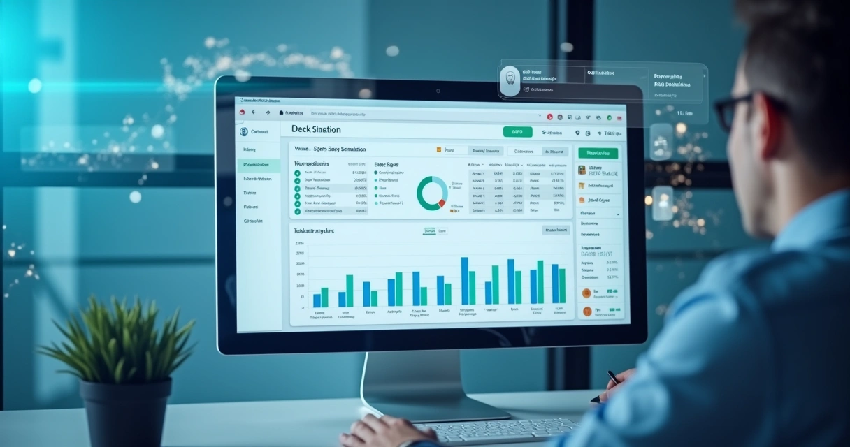 Painel de ERP mostrando emissão automatizada de NF-e 