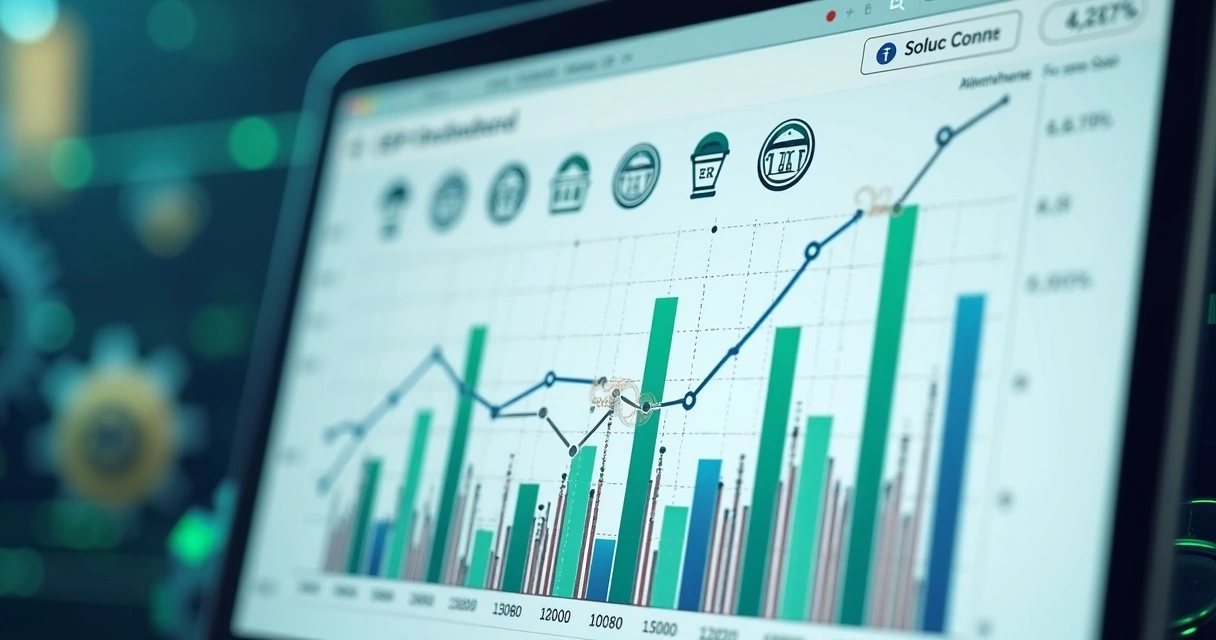 Painel ERP conectado a múltiplas instituições bancárias 