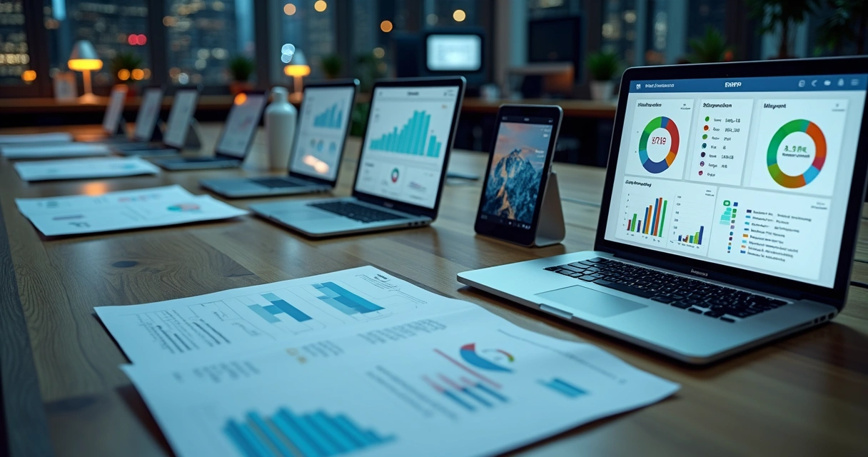 Dashboard ERP integrando dados de TI