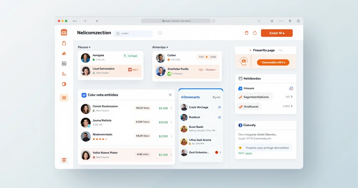 Tela de marketplace com opções de emissão automática de NF-e
