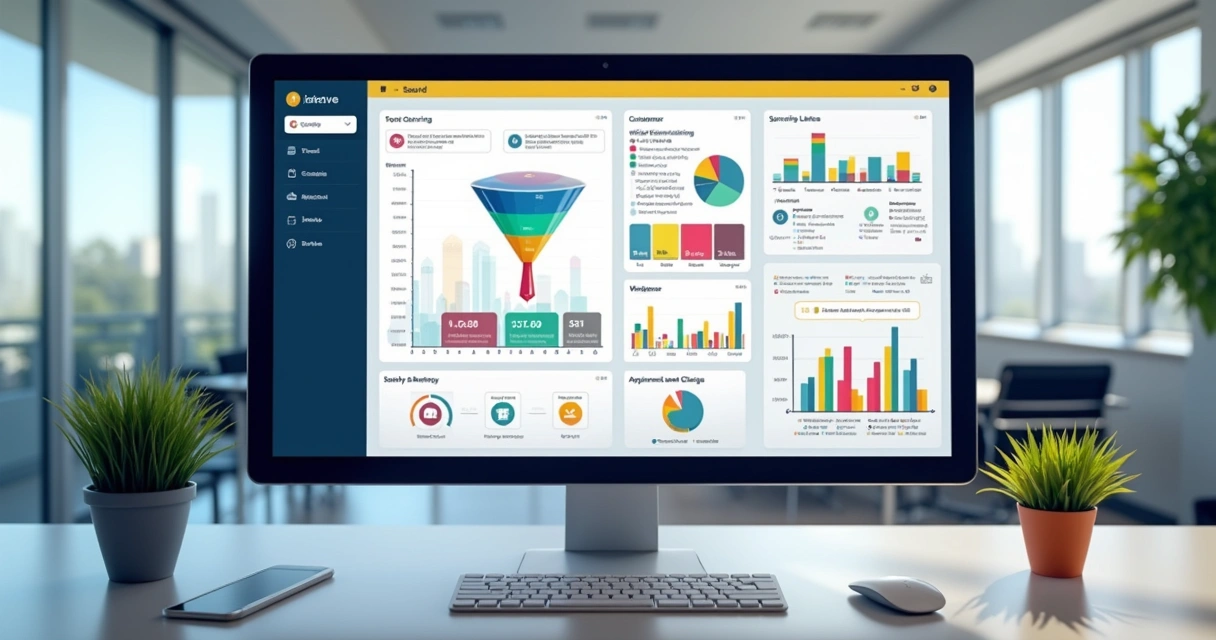 Dashboard ERP integrando vendas, estoque e financeiro 