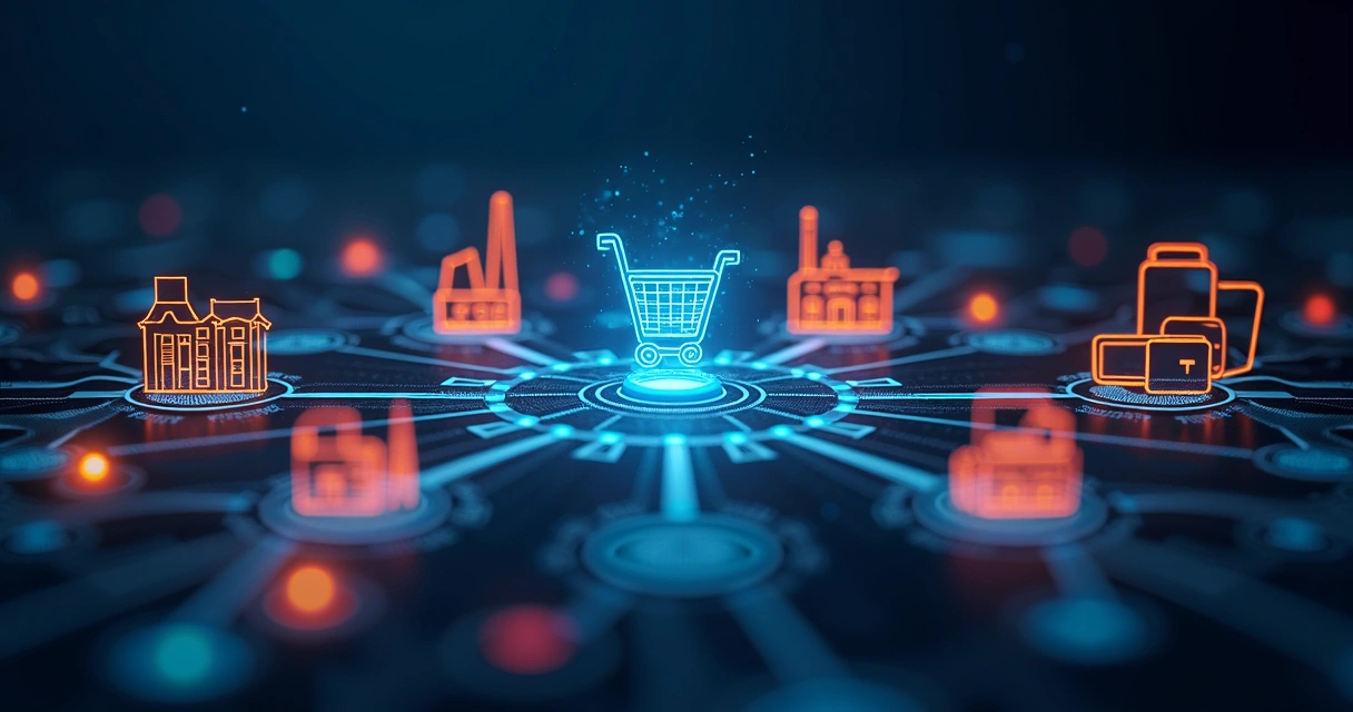 Painéis digitais mostram setores diferentes integrados 