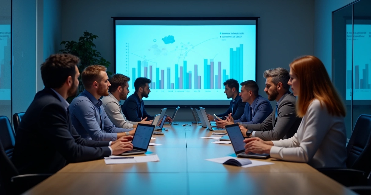 Equipe de vendas e tecnologia discutindo integração do ERP 