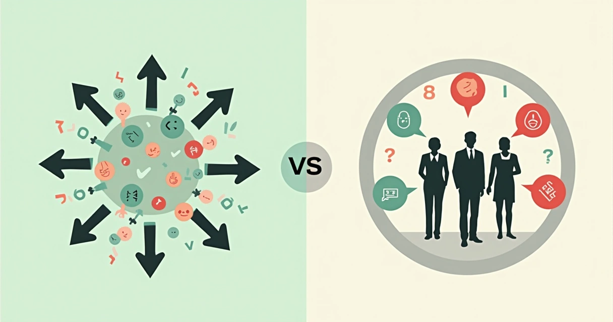 Quadro mostrando erros e acertos na definição do público 