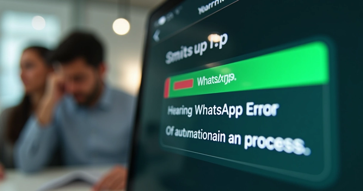 Mensagem de erro durante automatização do WhatsApp