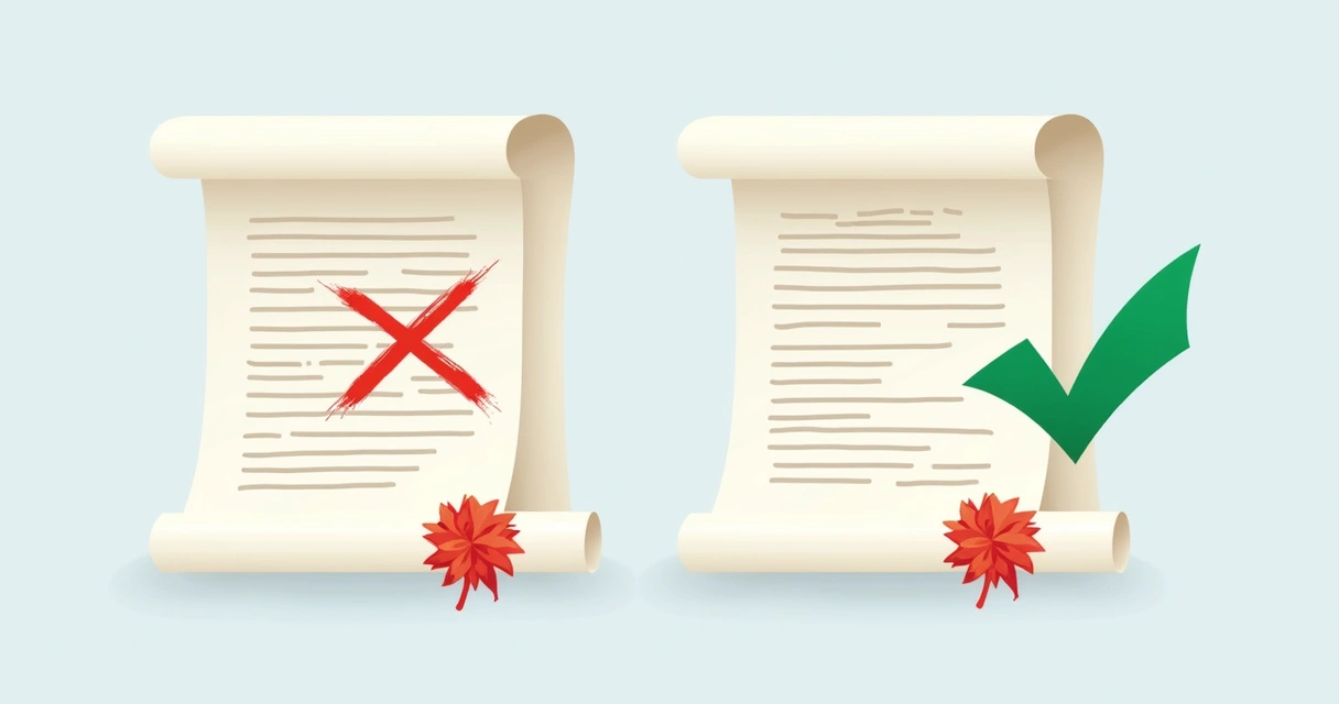 Diploma com erros gramaticais e layout bagunçado ao lado de certificado corrigido 