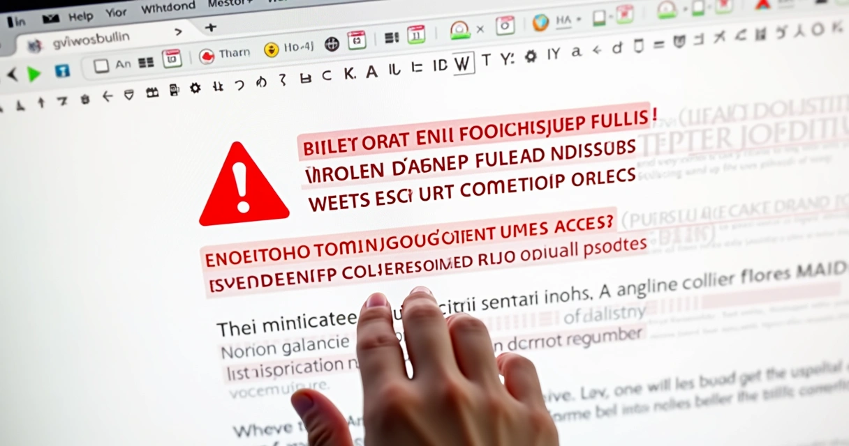 Página da web mostra excesso de palavras-chave em destaque, em vermelho 