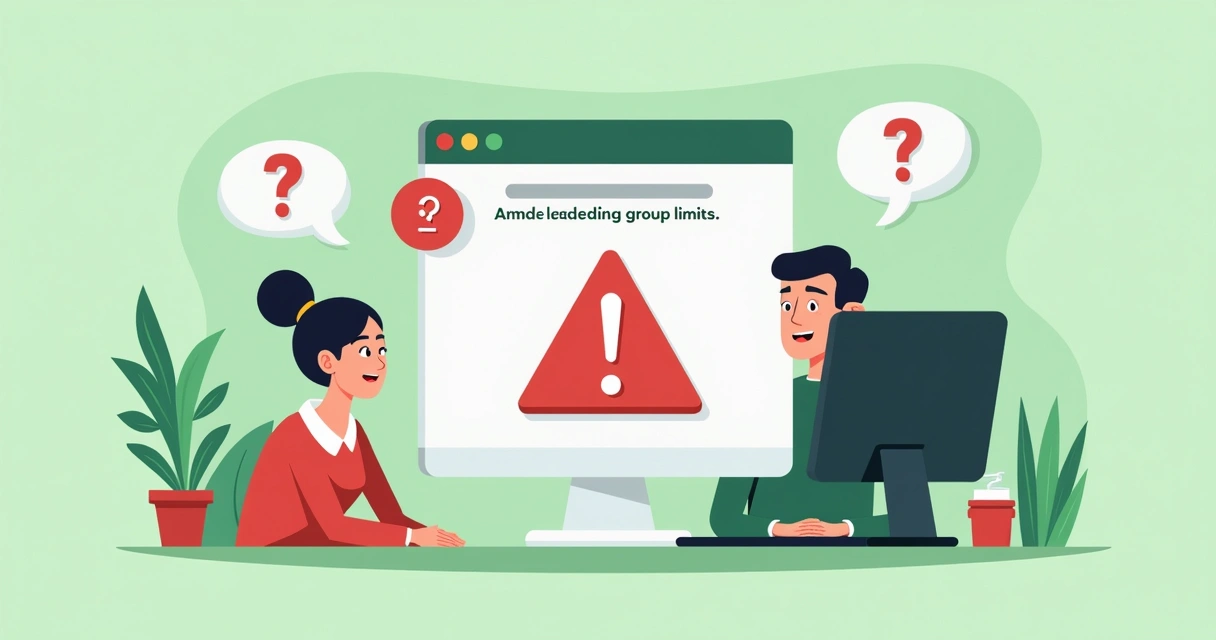 Aviso de erro ao tentar adicionar grupo cheio no WhatsApp 