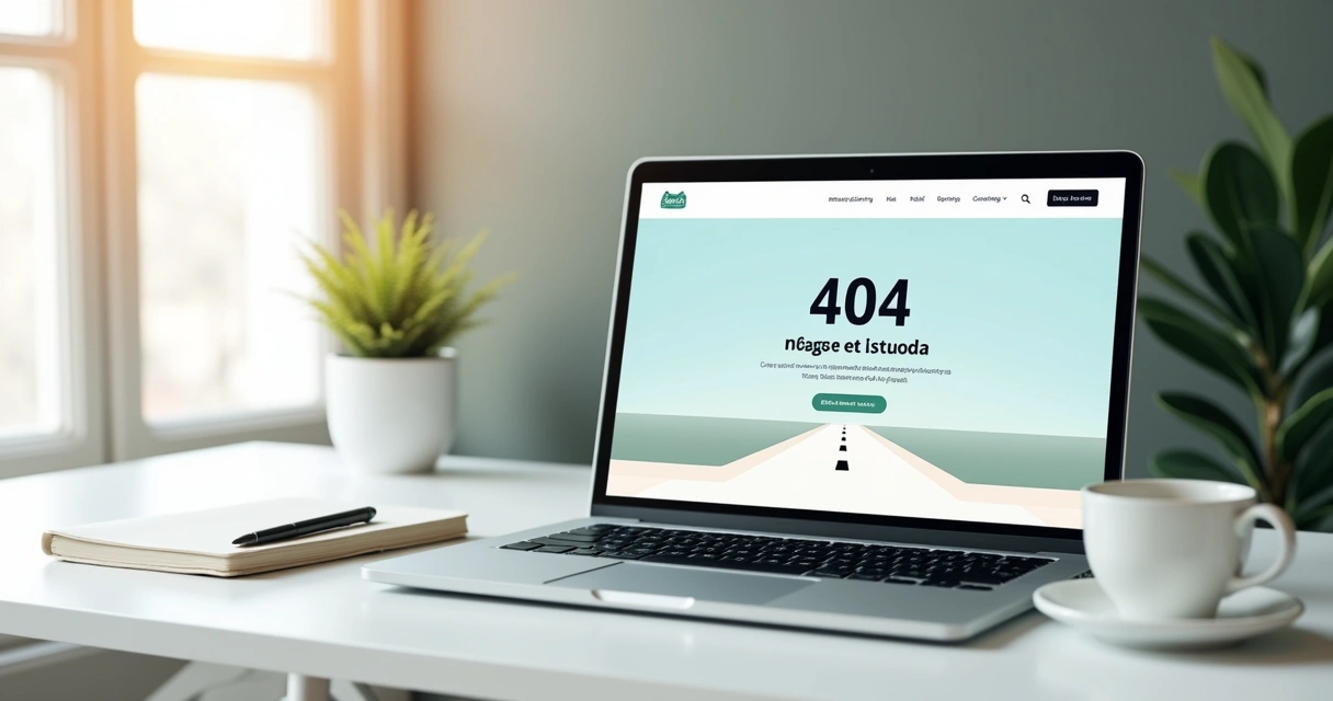 Tela de site com mensagem de página não encontrada e botão para voltar ao início 