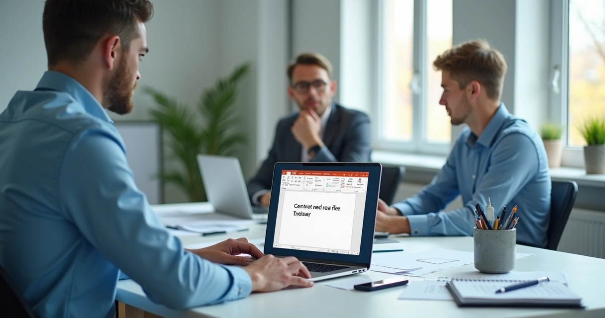 Mensagem de erro do PowerPoint em laptop 