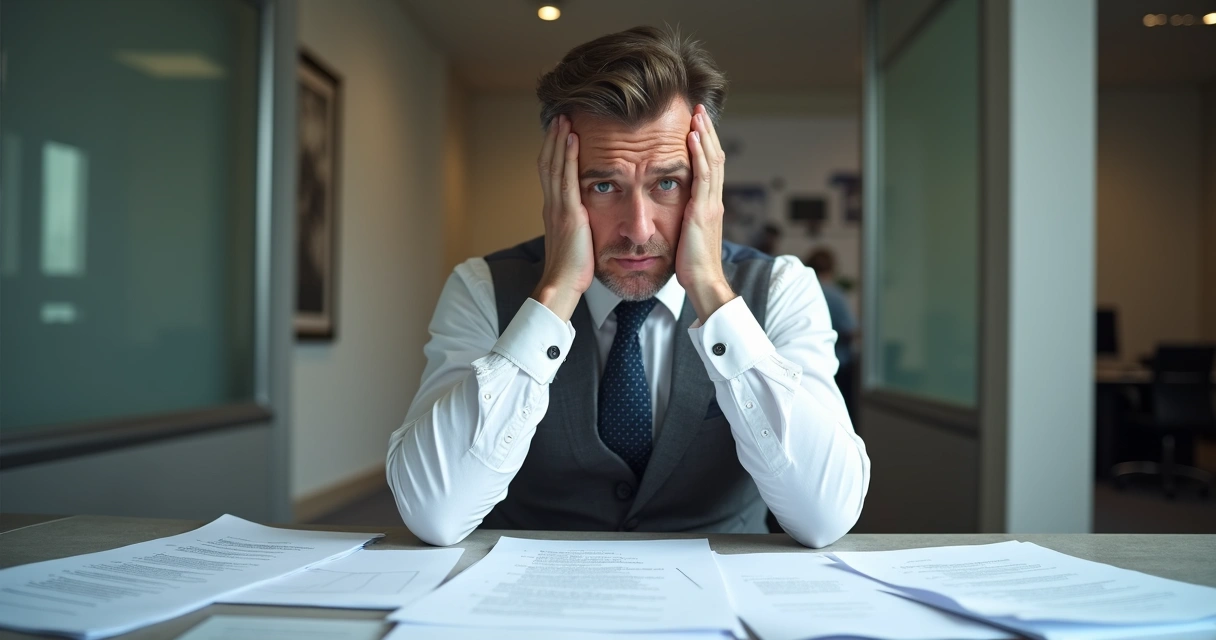 Pessoa frustrada ao ver propostas idênticas lado a lado 