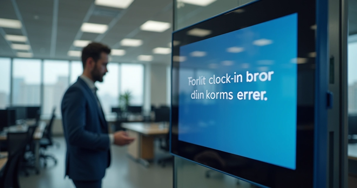 Erro na tela do relógio de ponto 