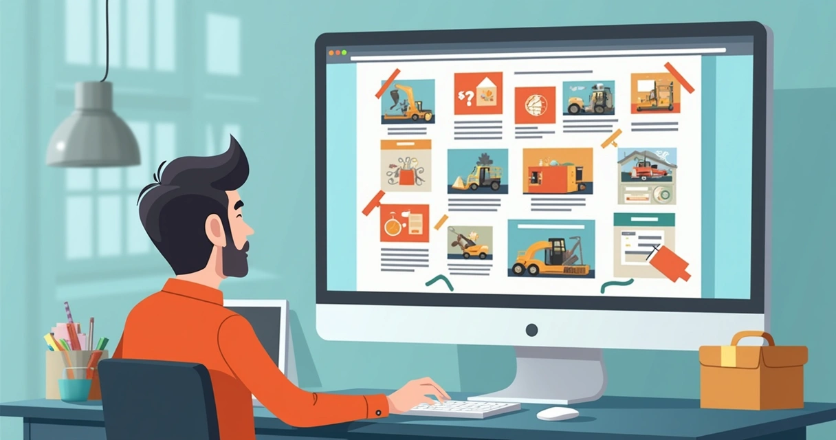 Distribuidor identificando erros em catálogo digital desorganizado 