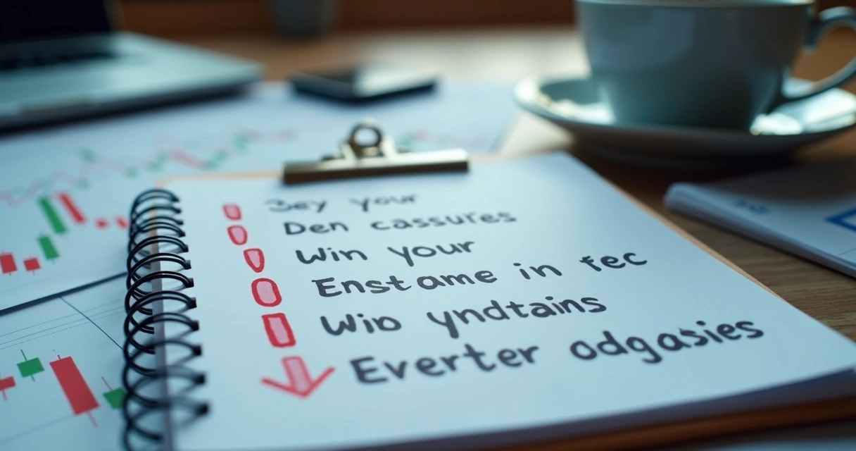 Lista destacada de erros em negociação de CFDs, gráficos de queda ao fundo 