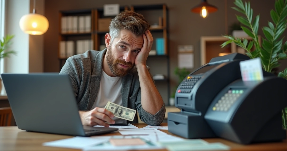 Gestor analisando diferença entre dinheiro físico e relatório de caixa 