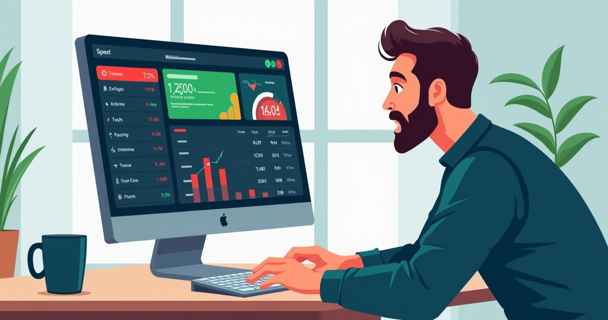 Homem olhando surpreso para tela com odds esportivas 